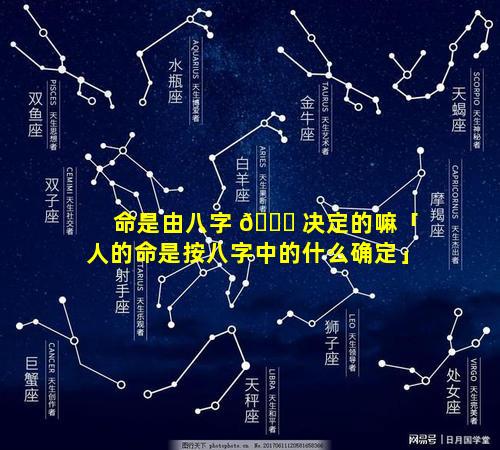 命是由八字 🐘 决定的嘛「人的命是按八字中的什么确定」